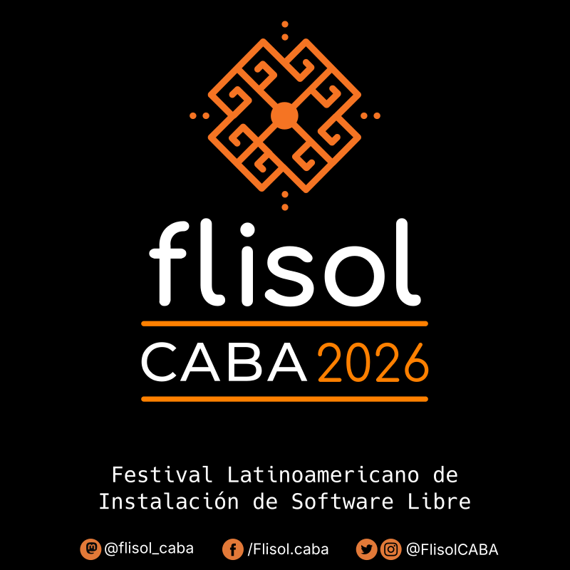 Flyer FLISoL CABA 2026 - Charlas, Talleres e Instalaciones